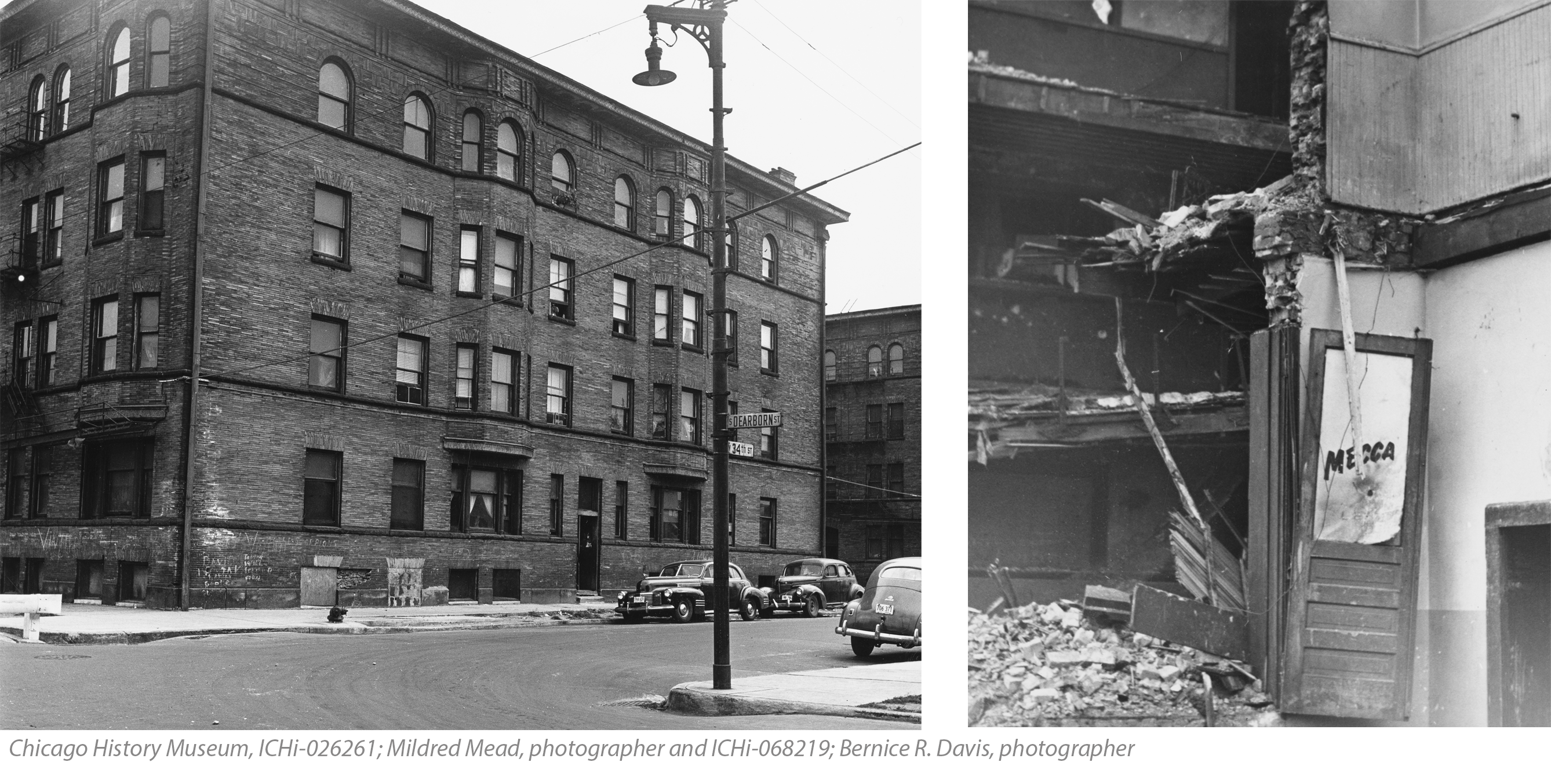 Chicago History Museum, ICHi-026261; Mildred Mead, photographer and ICHi-068219; Bernice R. Davis, photographer
